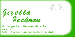 gizella heckman business card